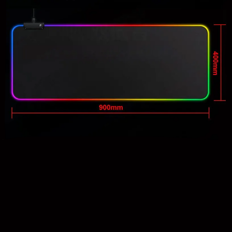 Mouse Pad Gamer LED RGB 7 Cores - Grande (80 x 30cm) com Conexão USB