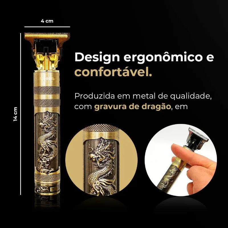 Máquina De Cabelo e Barba Masculina Designer Dragon - BrasBest