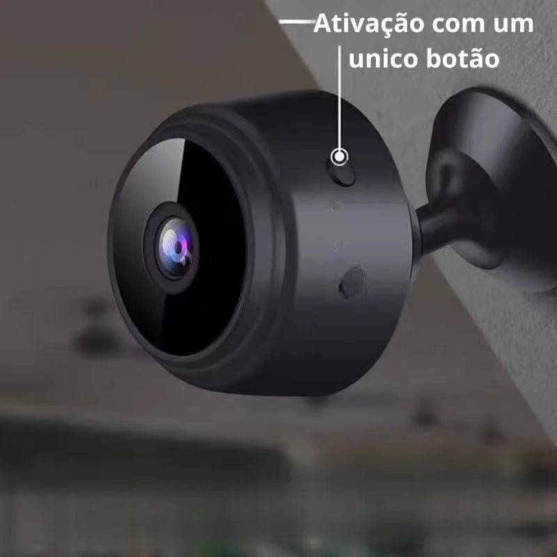 Mini Câmera Inteligente WiFi - Câmera de Vídeo HD 1080P - 4K/2K/1080P/720P com Conectividade WiFi