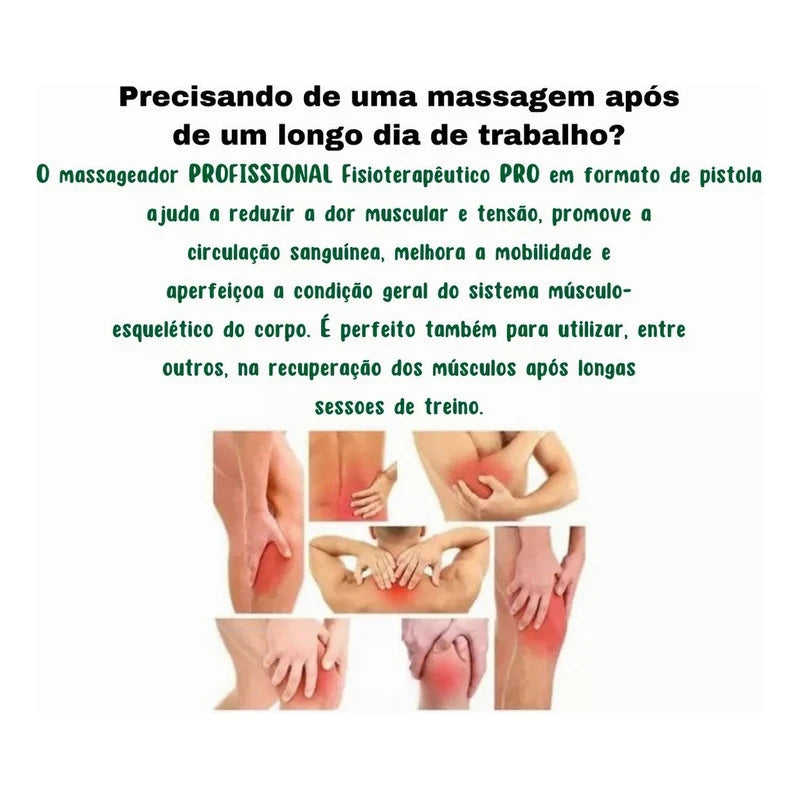 Massageador Profissional com Vibração elétrica, Relaxamento Muscular para Pescoço e corpo. - BrasBest