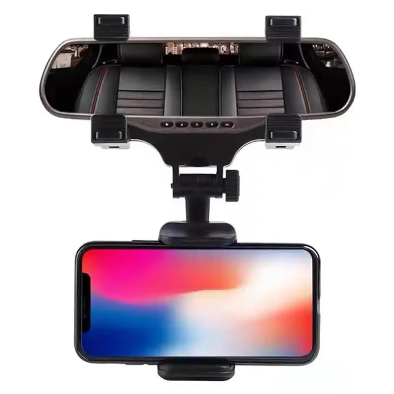 Suporte celular veicular automático encaixado no retrovisor carro caminhão Gps 360° - BrasBest