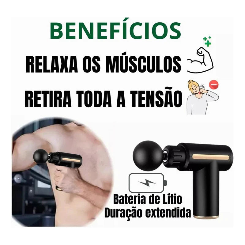 Massageador Profissional com Vibração elétrica, Relaxamento Muscular para Pescoço e corpo. - BrasBest