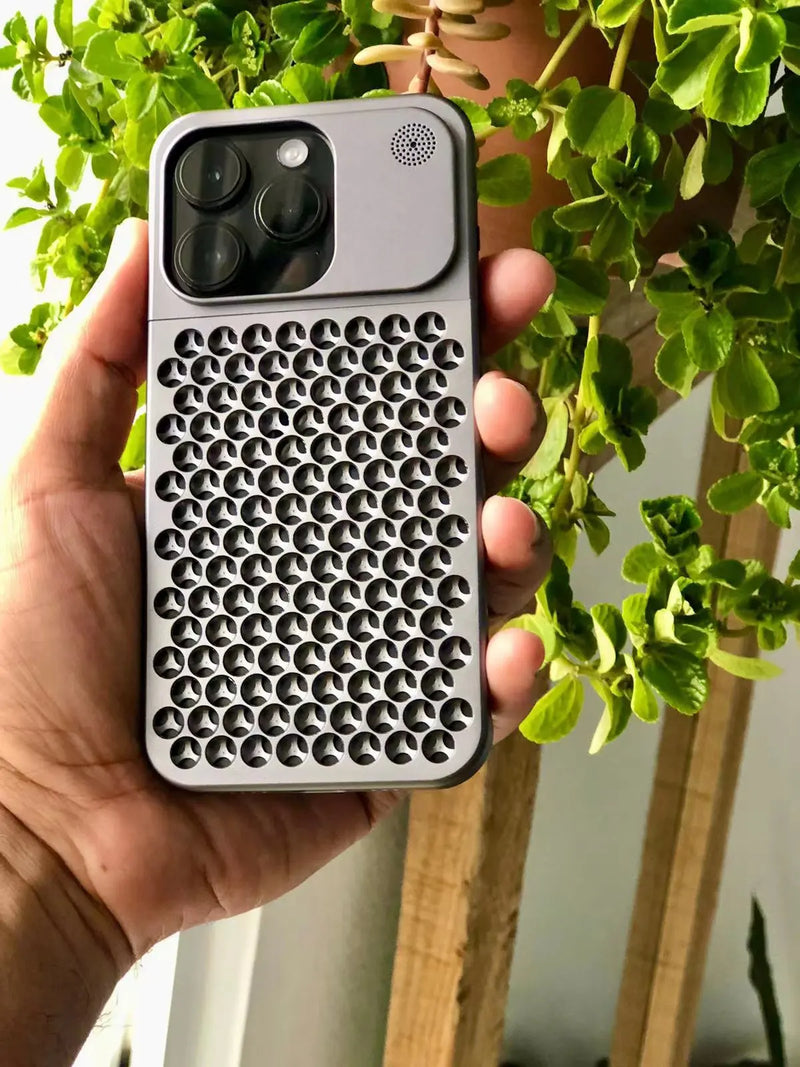 Capinha Protetora de alumínio para iPhone, Dissipação de calor e proteção contra queda, Apple 14, 15 Pro Max, 13 Pro, 13 Pro Max - BrasBest