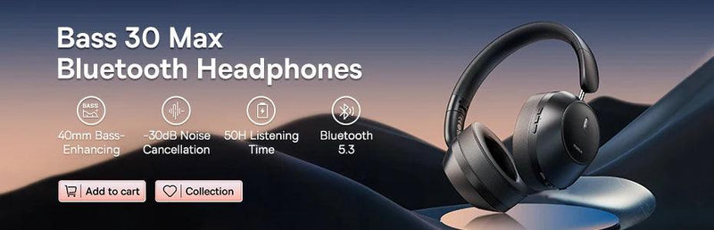 Headphone Baseus-Wireless Gaming com microfone, Bluetooth 5.3 - BrasBest