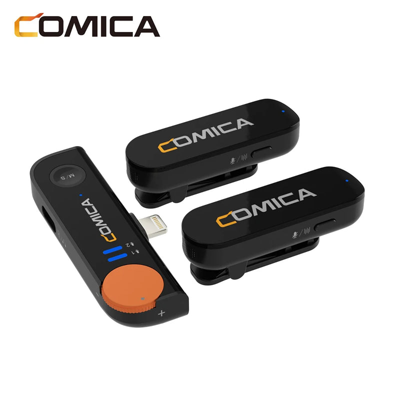 Microfone de Lapela Comica Vimo S 2.4G Sem Fio - Compacto com Estojo de Carregamento