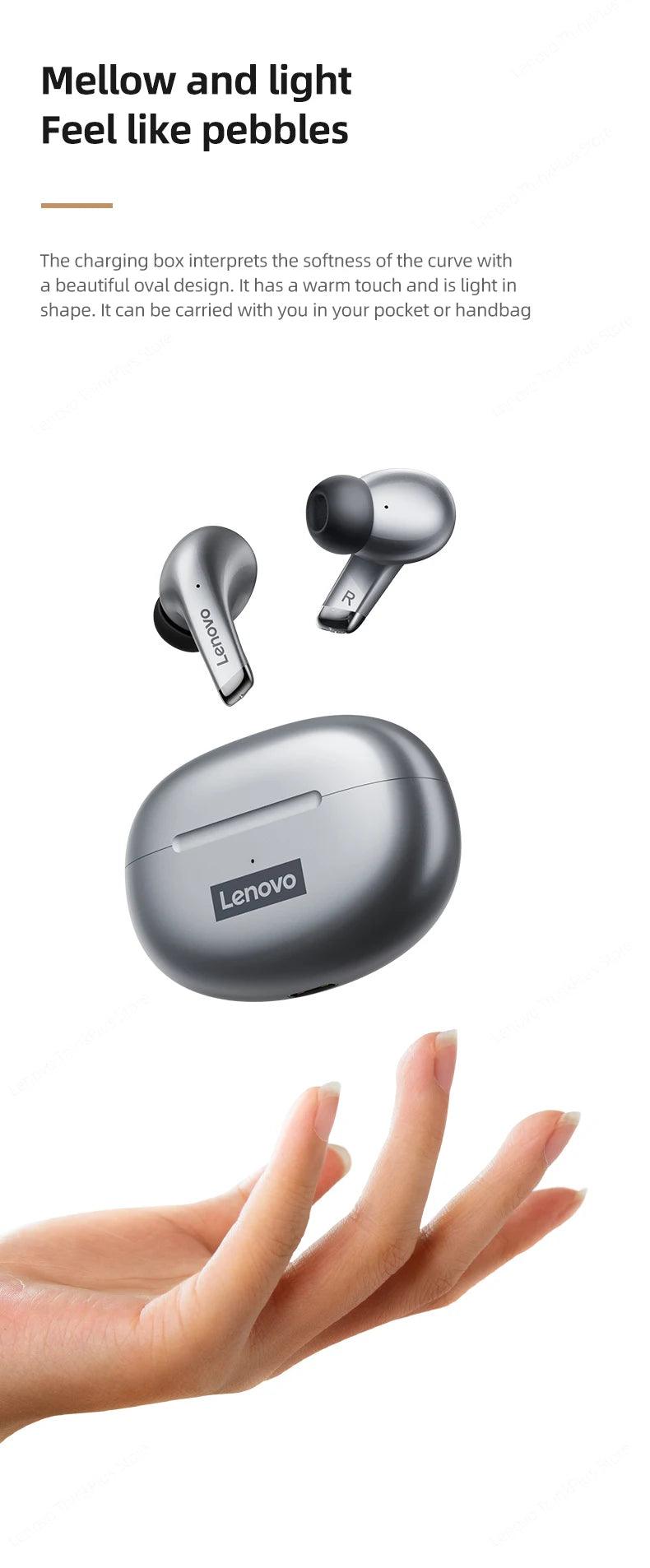 Fones De Ouvido Bluetooth Sem Fio Lenovo-LP5 - BrasBest