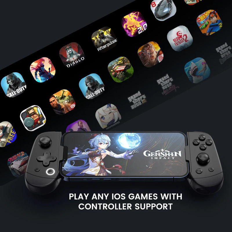 Gamepad para Celular - Controlador de Jogos para iPhone e Apple, Compatível com Xbox Game Pass, Stadia, xCloud, GeForce Now