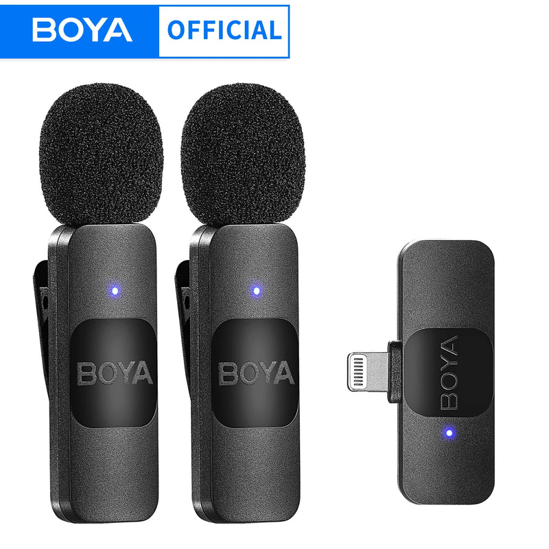 Microfone Sem Fio Profissional Boya BY Lavalier Mini Lapela - Condensador de Alta Qualidade