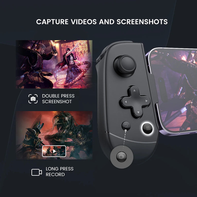 Gamepad para Celular - Controlador de Jogos para iPhone e Apple, Compatível com Xbox Game Pass, Stadia, xCloud, GeForce Now