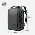 Mochila de Viagem com carregador USB Expansível para Homens, Mala para Viajem Grande Capacidade, Impermeável, Para Laptop até 17.3 Polegadas - BrasBest