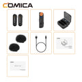 Microfone de Lapela Comica Vimo S 2.4G Sem Fio - Compacto com Estojo de Carregamento