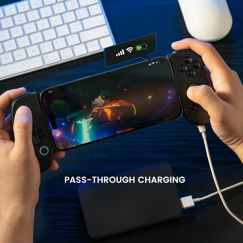 Gamepad para Celular - Controlador de Jogos para iPhone e Apple, Compatível com Xbox Game Pass, Stadia, xCloud, GeForce Now