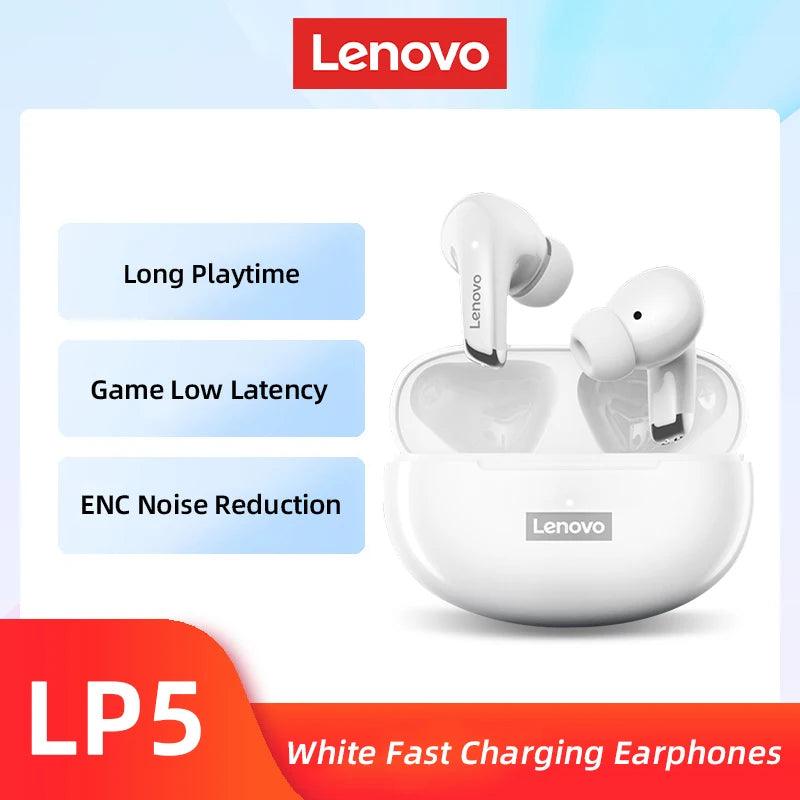 Fones De Ouvido Bluetooth Sem Fio Lenovo-LP5 - BrasBest