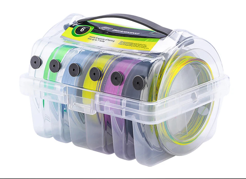 Caixa Porta Linha de Pesca, Tackle Box BEARKING - Distribuidor com 6 Compartimentos Dupla Face, Acessórios de Pesca Organizados