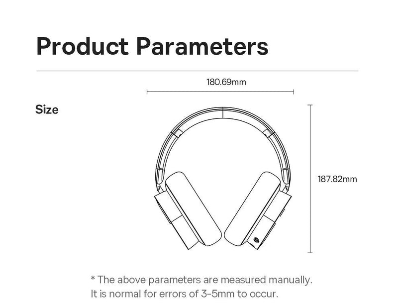 Headphone Baseus-Wireless Gaming com microfone, Bluetooth 5.3 - BrasBest