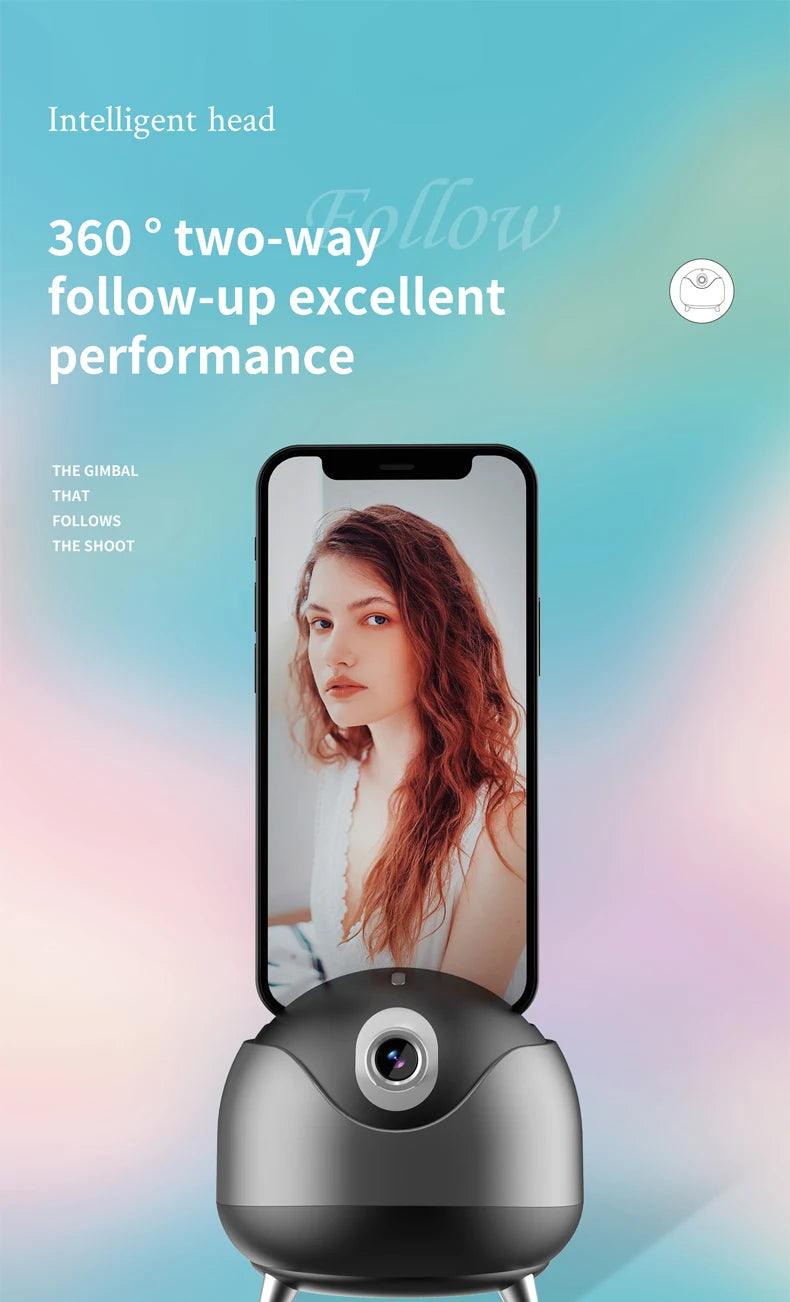 Q8 Auto Face, Suporte de câmera inteligente rotação de 360 ° com estabilizador - BrasBest