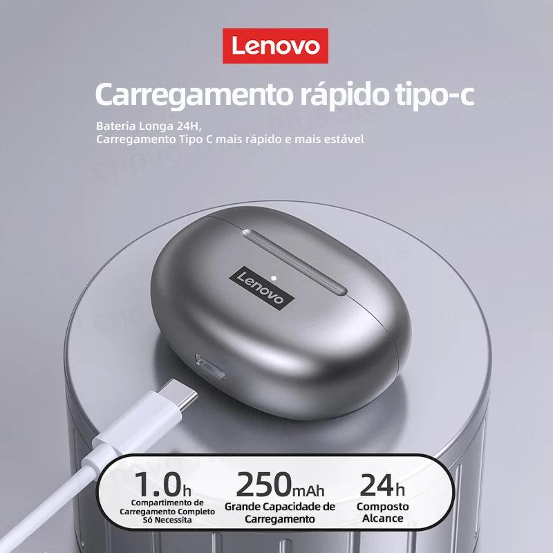 Fones De Ouvido Bluetooth Sem Fio Lenovo-LP5 - BrasBest