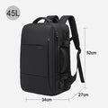 Mochila de Viagem com carregador USB Expansível para Homens, Mala para Viajem Grande Capacidade, Impermeável, Para Laptop até 17.3 Polegadas - BrasBest