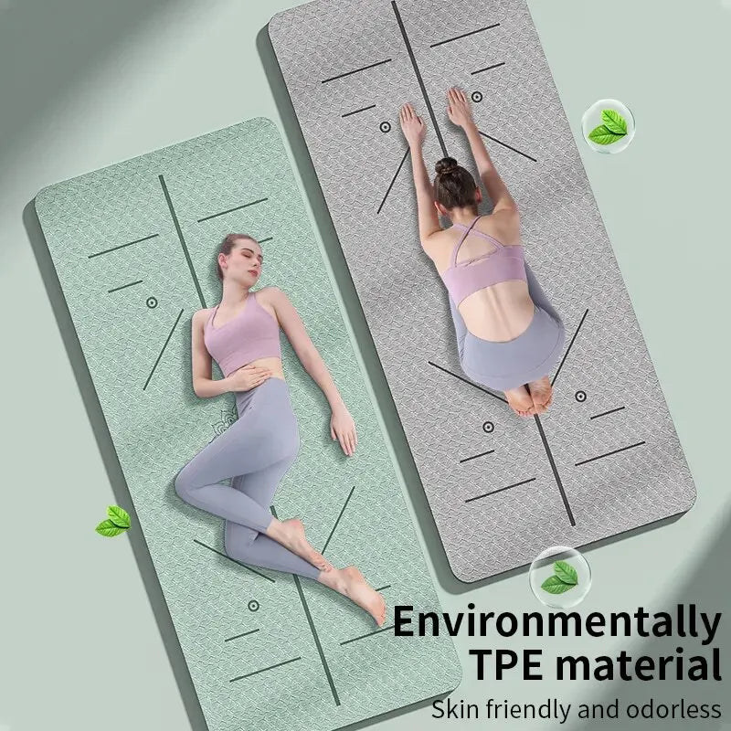 Tapete de Yoga com Alça para Mulheres, Antiderrapante, Eco Friendly, Exercício Fitness, Workout Mats, Casa, Pilates - BrasBest