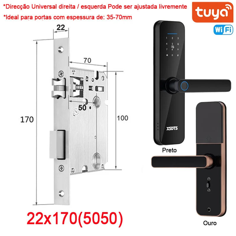 Fechadura Eletrônica Digital wifi com Digital Smart, desbloqueio remoto, Keyles