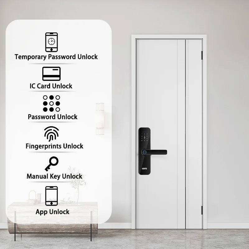 Fechadura Eletrônica Digital wifi com Digital Smart, desbloqueio remoto, Keyles