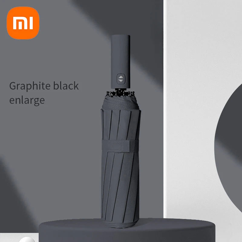 Guarda-chuva Xiaomi com luz automática monocromática, dobrável, tamanho grande - BrasBest