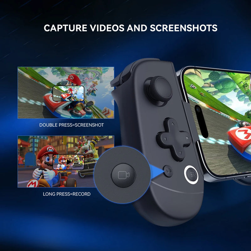 Gamepad para Celular - Controlador de Jogos para iPhone e Apple, Compatível com Xbox Game Pass, Stadia, xCloud, GeForce Now