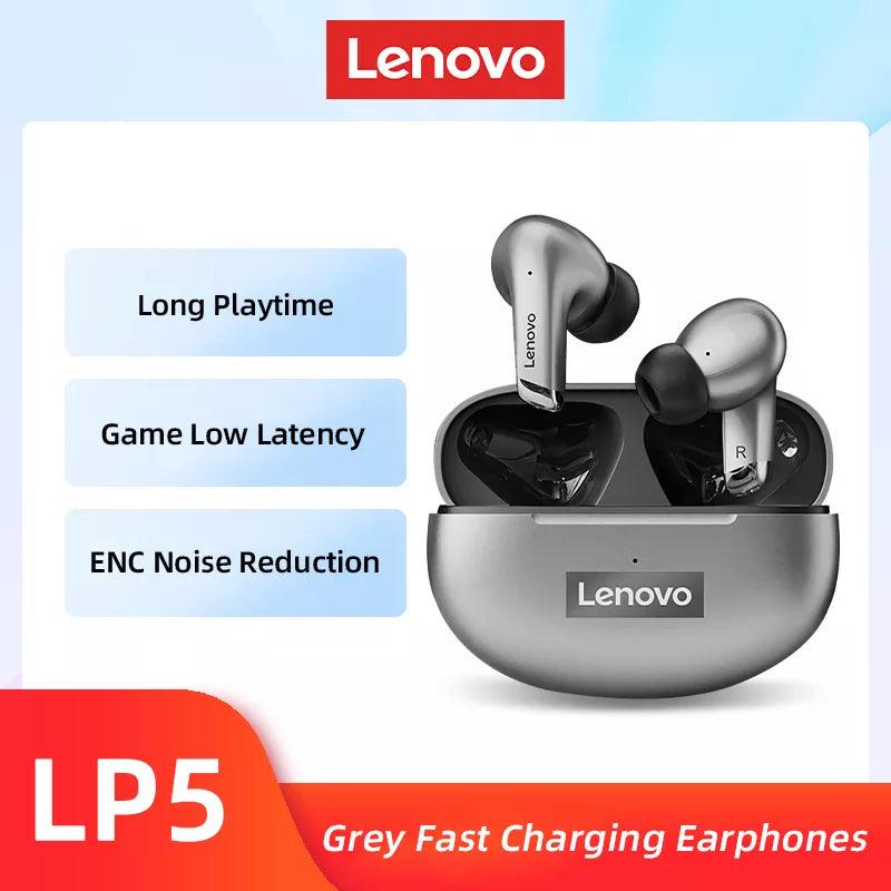 Fones De Ouvido Bluetooth Sem Fio Lenovo-LP5 - BrasBest