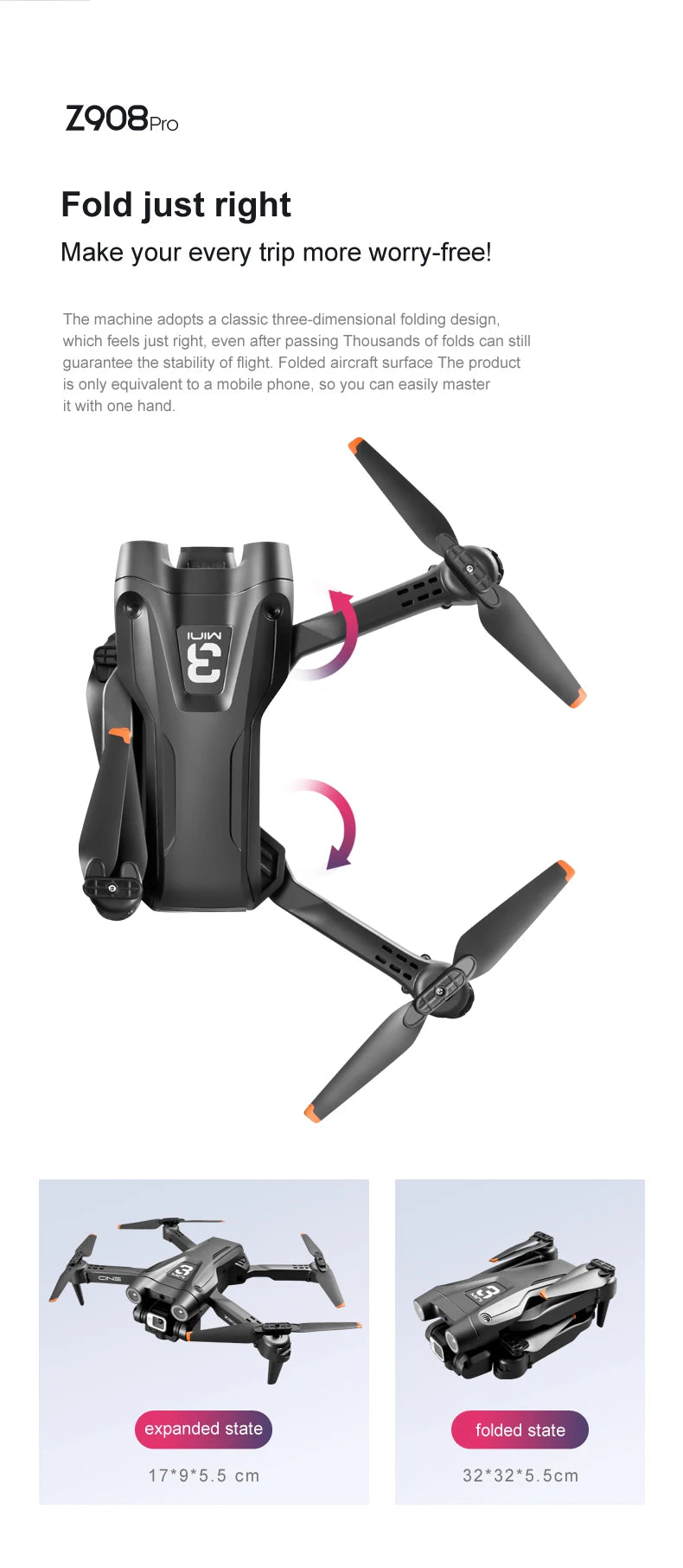 Drone Profissional Lenovo-Z908 Pro Max, Motor Sem Escova, 8K, GPS, Dual HD, Foto e Vídeo