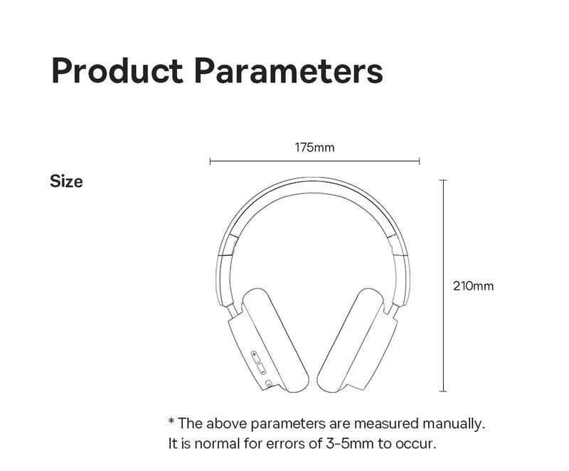 Headphone Bluetooth Bowie D05 Baseus sem fio, 3D espacial, Bluetooth 5.