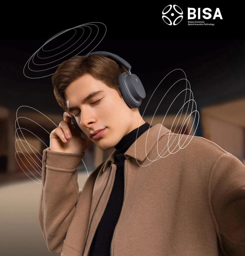 Headphone Bluetooth Bowie D05 Baseus sem fio, 3D espacial, Bluetooth 5. - BrasBest