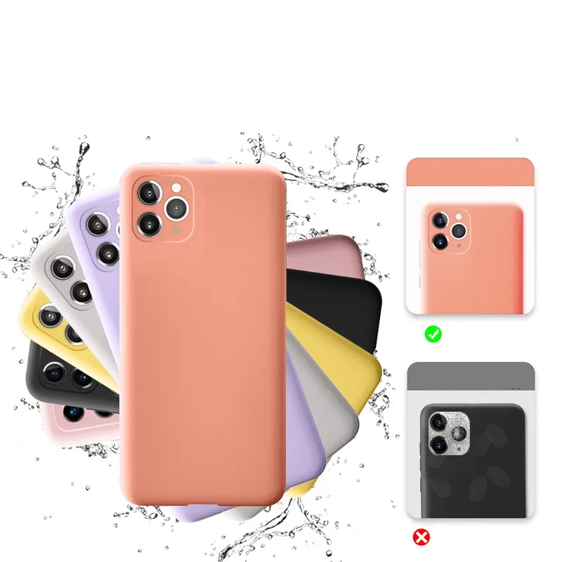 Capinha de silicone para Apple iPhone 11, 12, 13, 14, 15 Pro Max, X, XS, XR - BrasBest